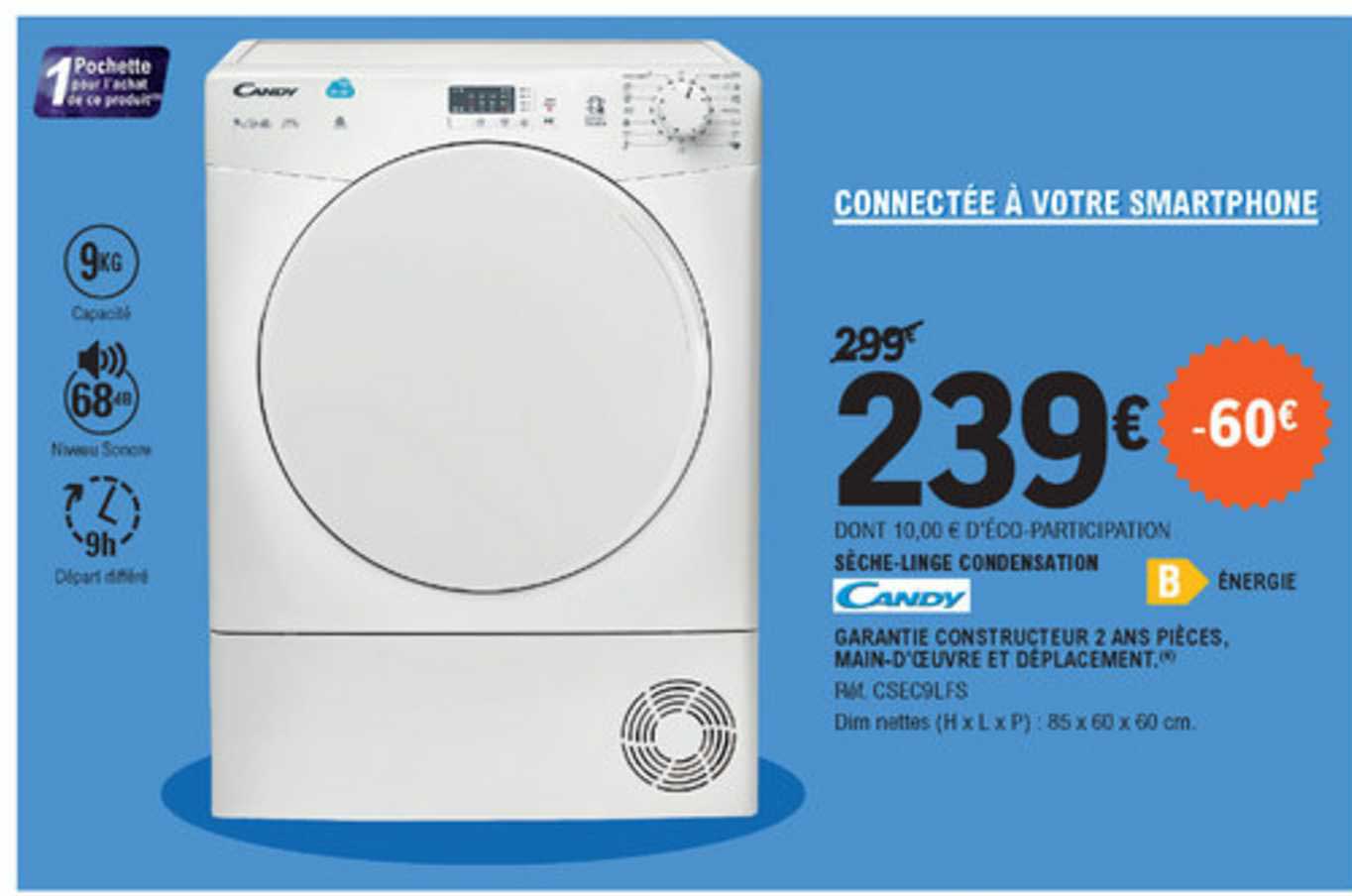 sèche-linge condensation candy