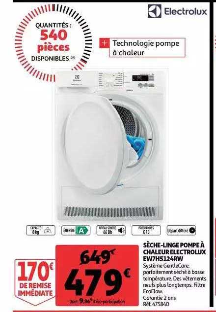 sèche-linge pompe à chaleur électrolux