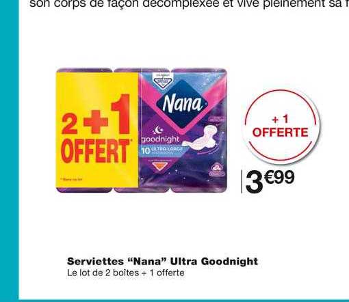 serviettes "nana" ultra goodnight