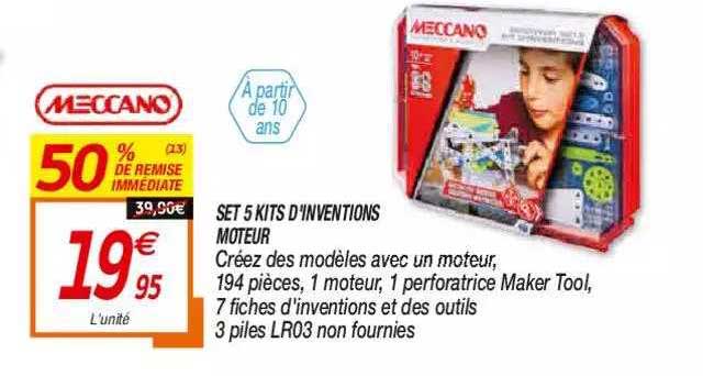 set 5 kits d'inventions moteur