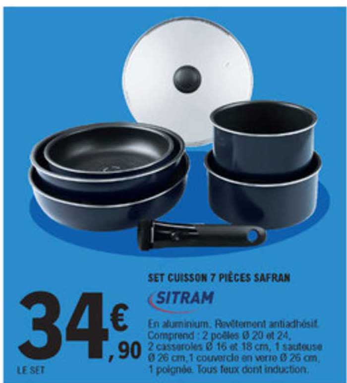 set cuisson 7 pièces safran sitram