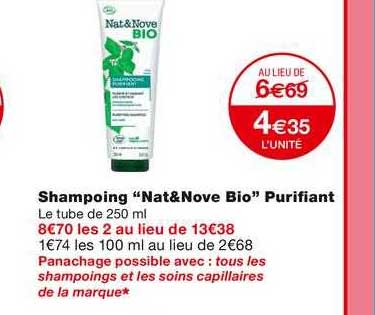 Shampoing "nat&nove Bio" Purifiant