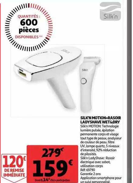 silk'n motion+rasoir ladysave wet&dry