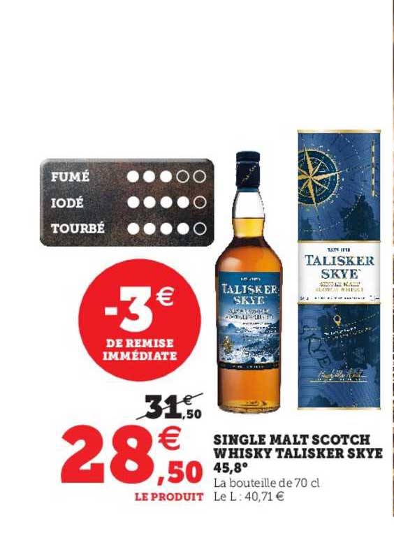 single malt scotch whisky talisker skye 45,8°