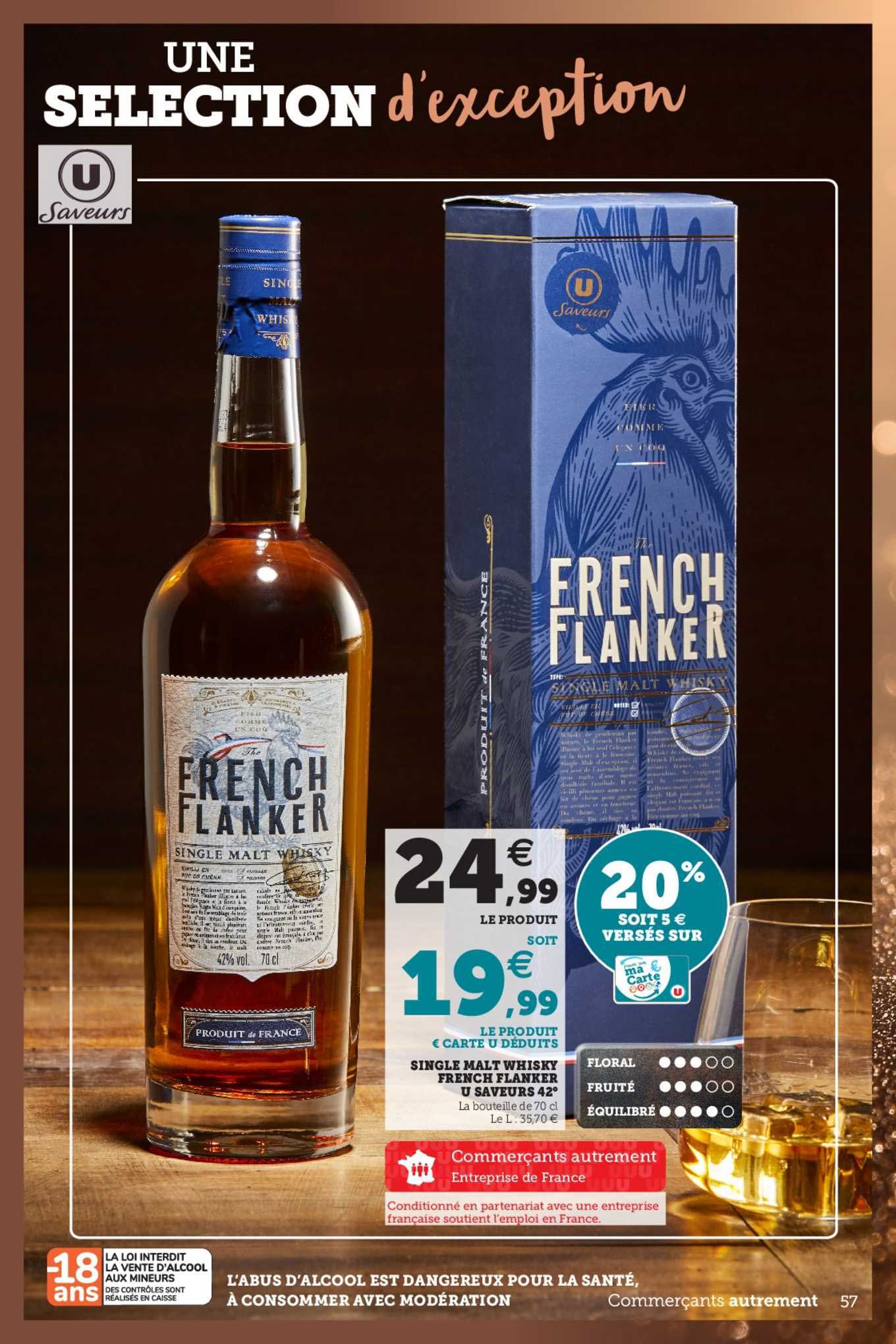 single malt whisky french flanker u saveurs 42°
