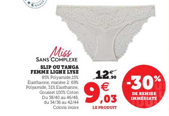 slip ou tanga femme ligne lyse miss sans complexe