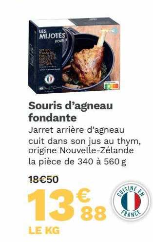 souris d'agneau fondante