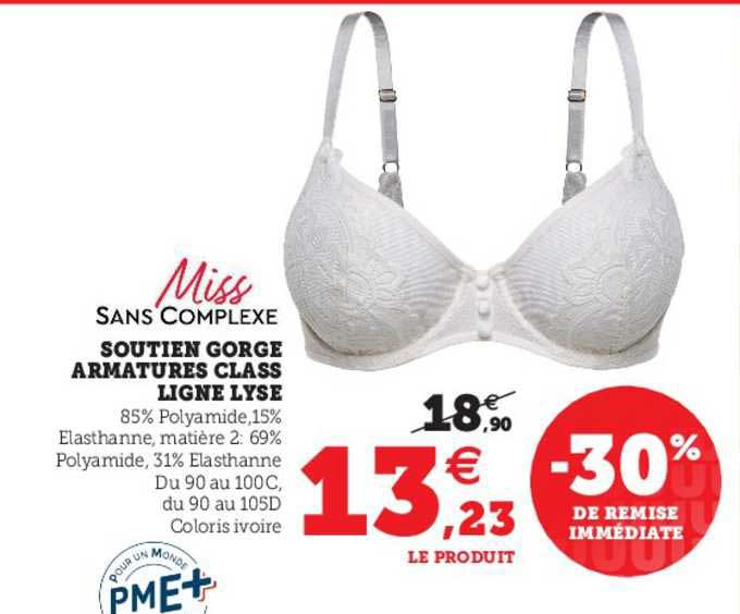 soutien gorge armatures class ligne lyse miss sans complexe