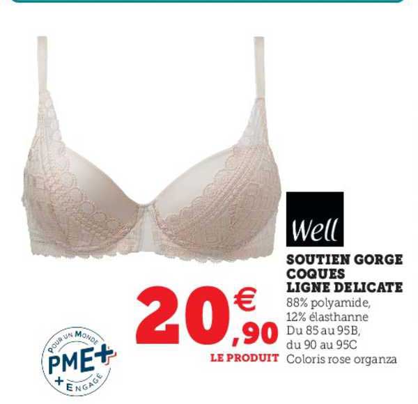 soutien gorge coques ligne délicate well