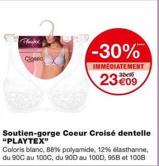 soutien-gorge cœur croisé dentelle "playtex"