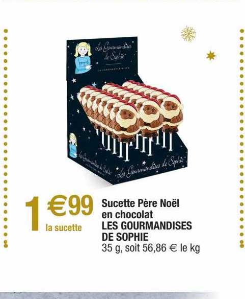 sucette père noël en chocolat les gourmandises de sophie