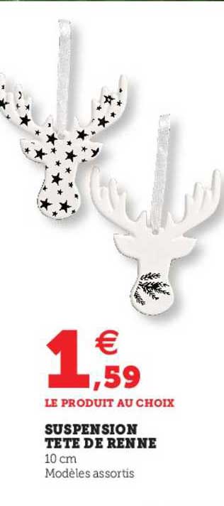 suspension tête de renne