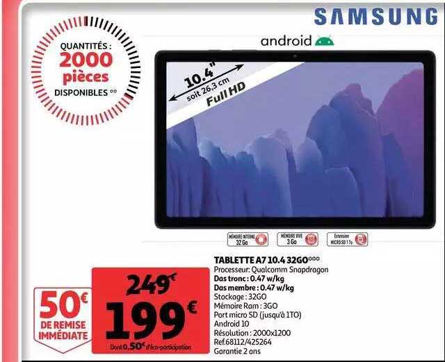 tablette a7 10.4 32go samsung