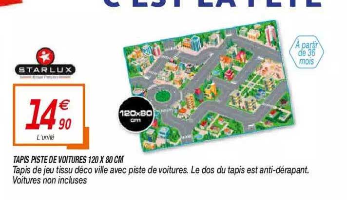 Tapis Piste De Voitures 120 X 80 Cm