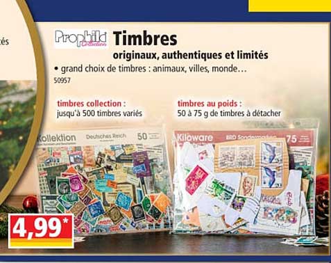 timbres originaux, authentiques et limités prophild collection