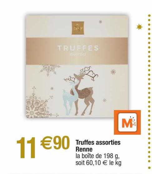 truffes assorties renne