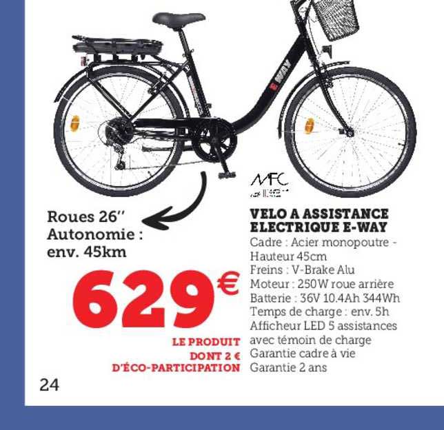 vélo à assistance électrique e-way