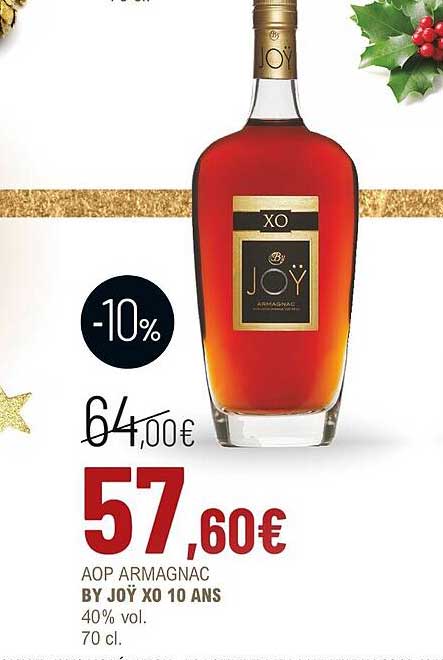 aop armagnac by joÿ x0 10 ans 40% vol.