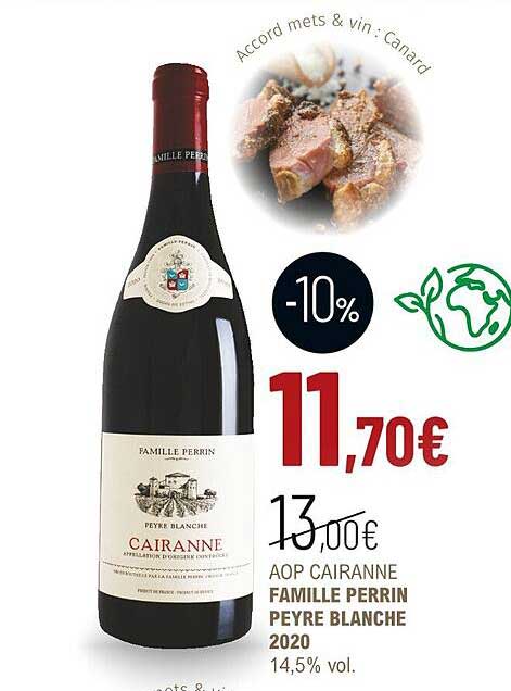 aop cairanne famille perrin peyre blanche 2020 14,5% vol.