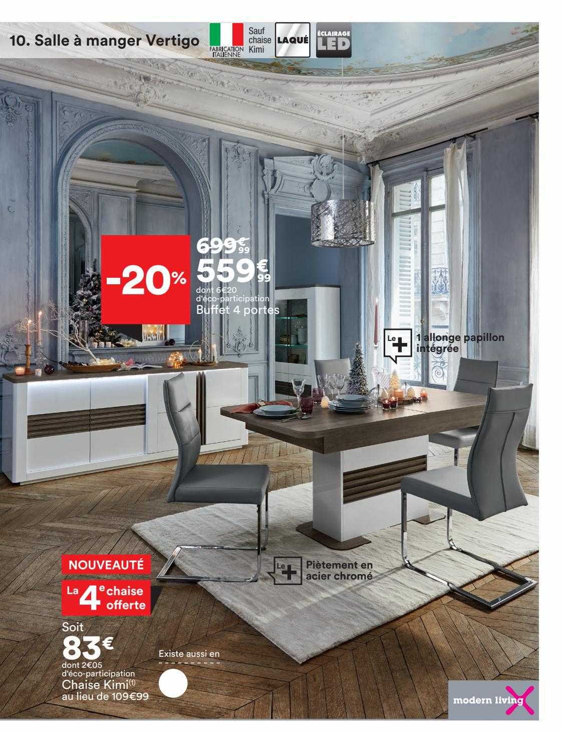 buffet 4 portes, chaise kimi modern living