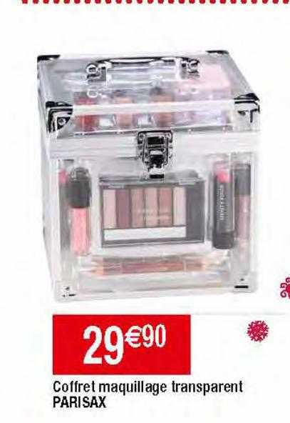 coffret maquillage transparent parisax