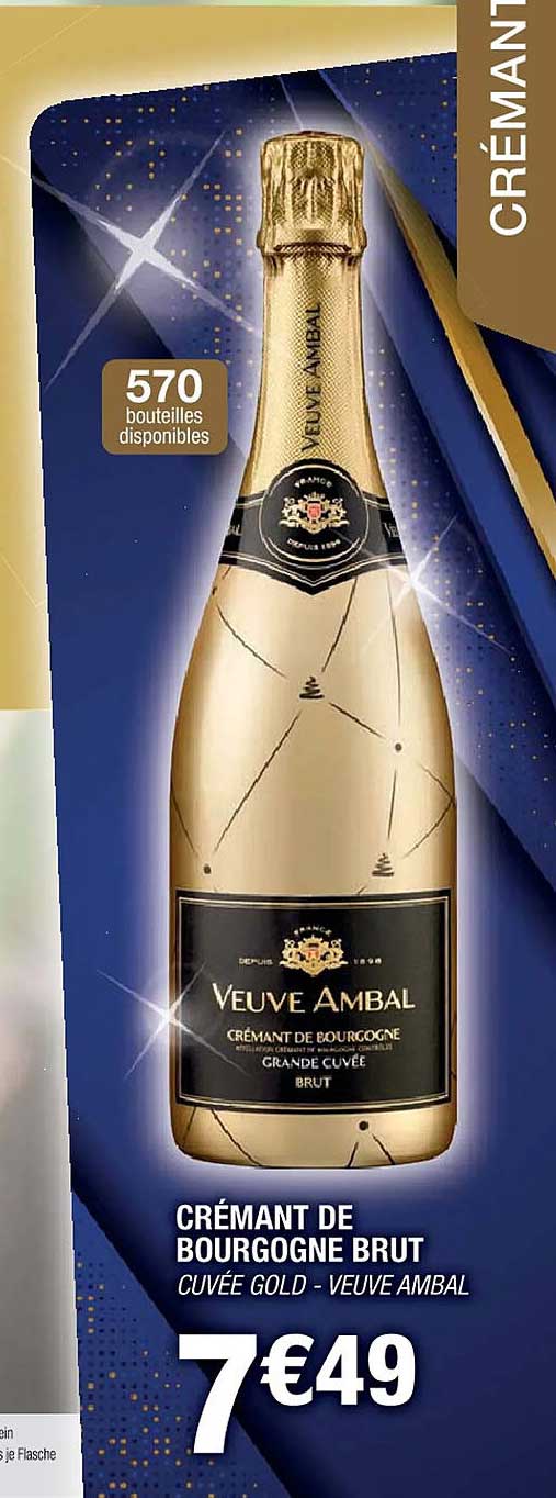 crémant de bourgogne brut cuvée gold - veuve ambal