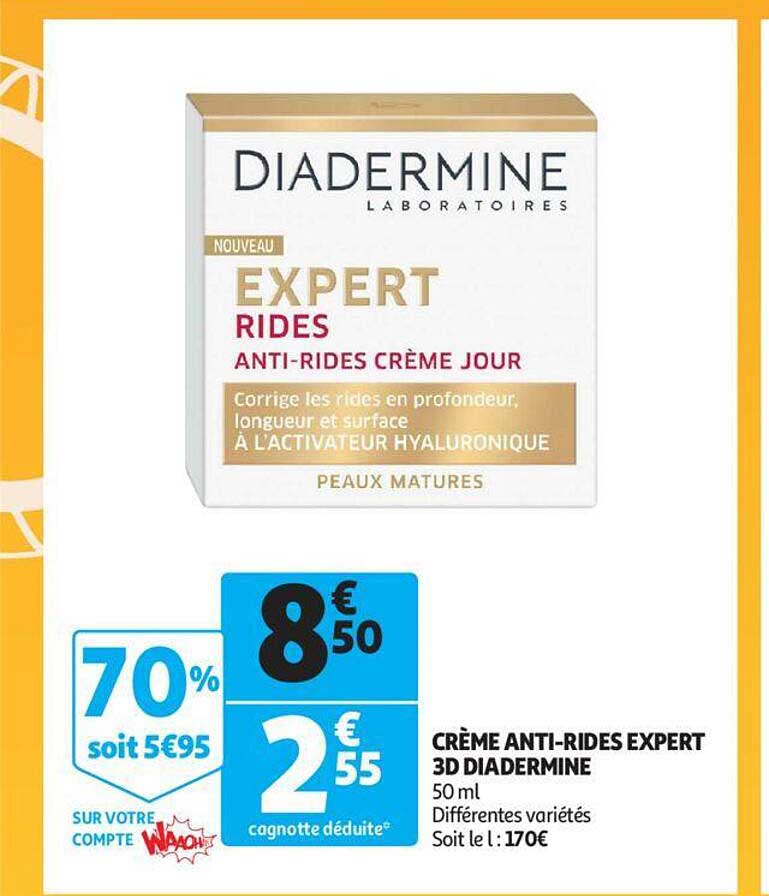 crème anti-rides expert 3d diadermine