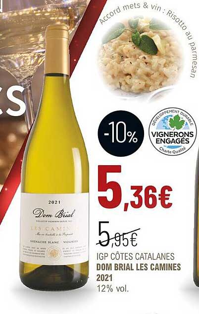 igp côtes catalanes dom brial les camines 2021 12% vol.