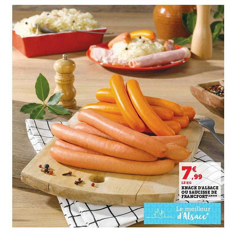 knack d'alsace ou saucisse de francfort