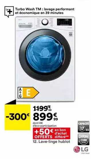 lave-linge hublot lg