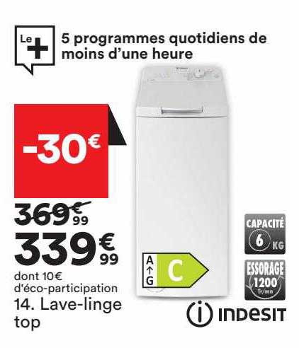 lave-linge top indesit