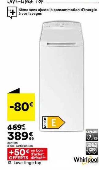 lave-linge top whirlpool
