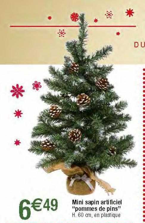 mini sapin artificiel "pommes de pins"