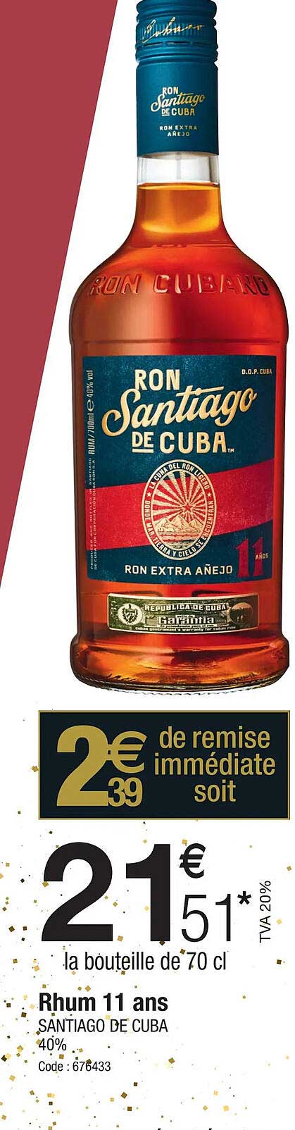 rhum 11 ans santiago de cuba