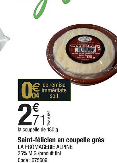 saint-félicien en coupelle grès la fromagerie alpine