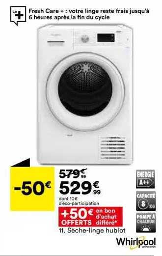 sèche-linge hublot whirlpool