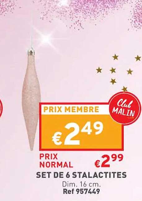 set de 6 stalactites