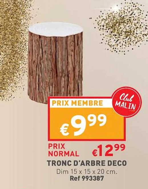tronc d'arbre déco
