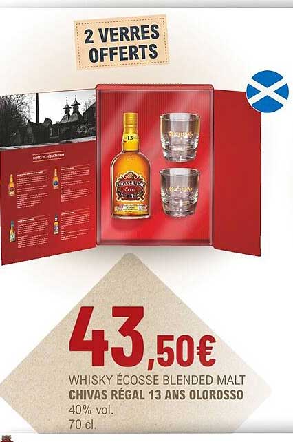 whisky écosse blended malt chivas régal 13 ans olorosso 40% vol.