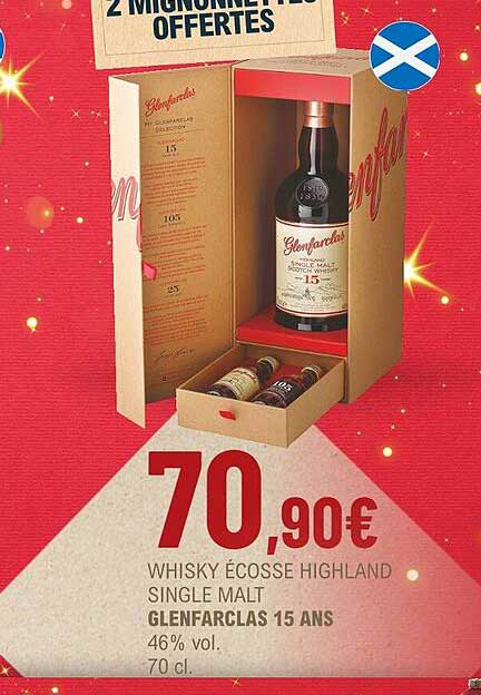 whisky écosse highland single malt glenfarclas 15 ans 46% vol.