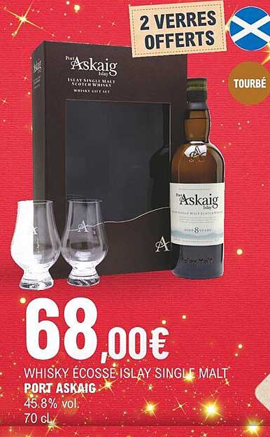 whisky écosse-islay single malt port askaig 45,8% vol.