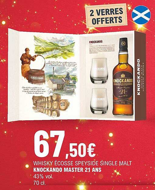 whisky écosse speyside single malt knockando master 21 ans 43% vol.