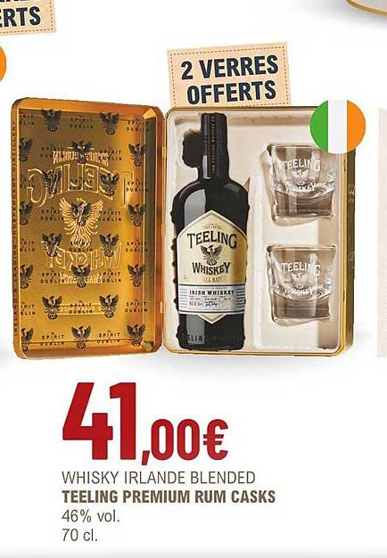 whisky irlande blended teeling premium rum casks 46% vol.