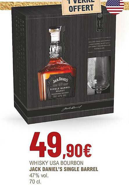whisky usa bourbon jack daniel's single barrel 47% vol.