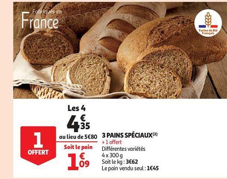 3 pains spéciaux