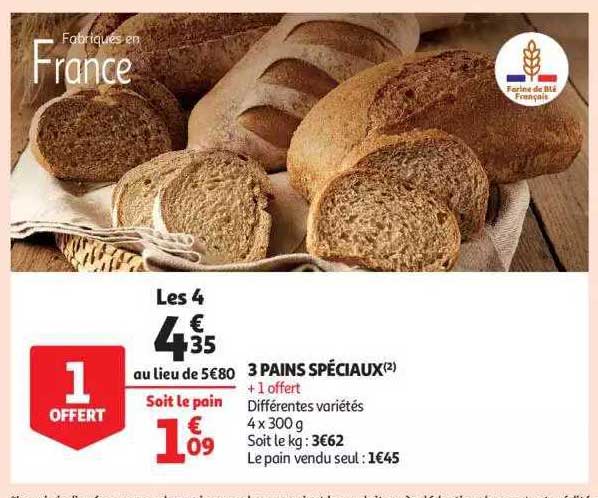 3 pains spéciaux