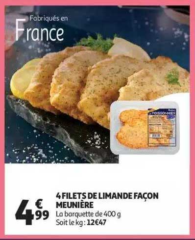 4 Filets De Limande Façon Meunière