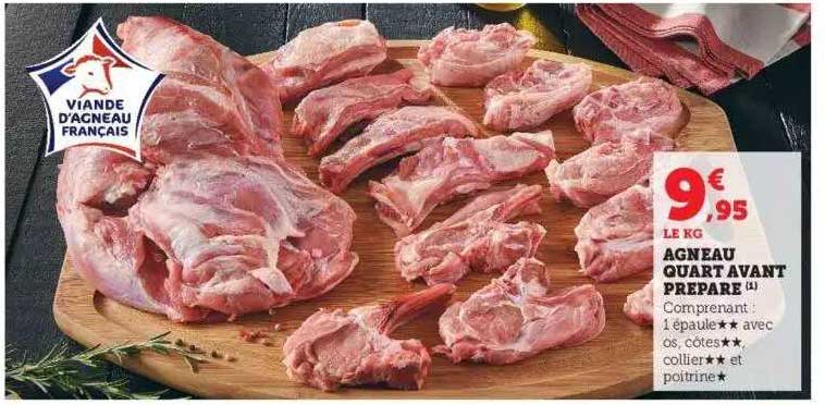 agneau quart avant préparé