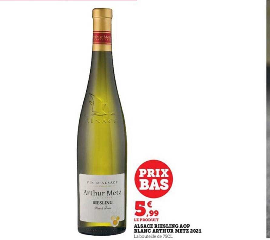 Alsace Riesling Aop Blanc Arthur Metz 2021