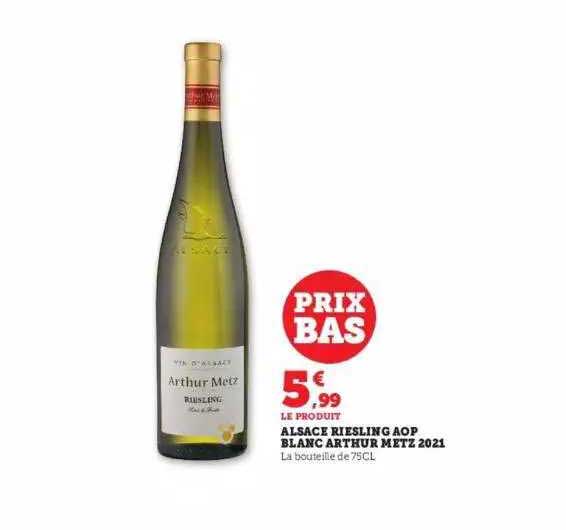 alsace riesling aop blanc arthur metz 2021